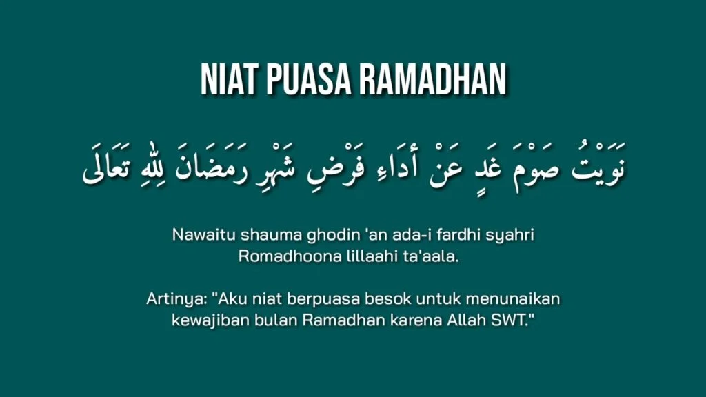 Bacaan Niat Puasa Ramadhan